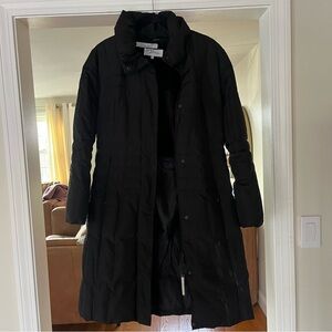 CALVIN KLEIN, Long Black Puffer Winter Coat, Women’s Medium
